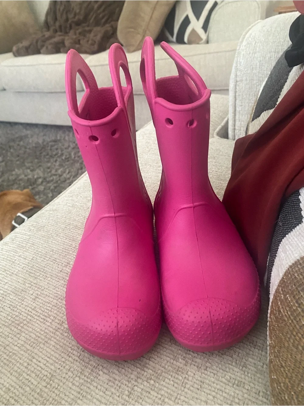 CROCS Kids Hot Pink Rain & Snow Boots